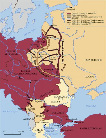 Le front d'Orient en 1914-1915 © Ministère de la défense/SGA/DMPA/Joëlle Rosello Le front d'Orient en 1914-1915