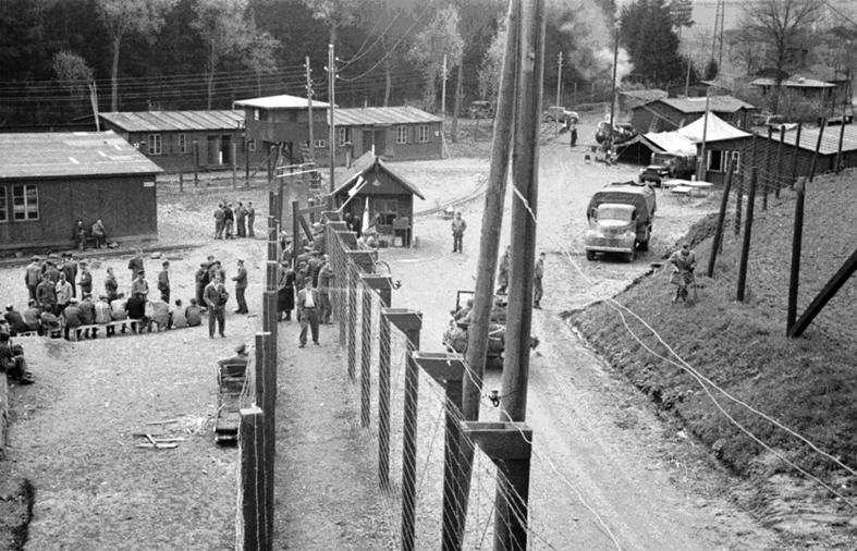 Le camp de Vaihingen, libéré par les soldats français le 7 avril 1945.
