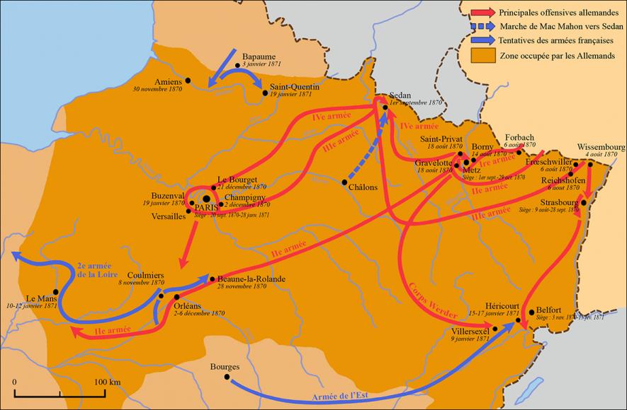 Les opérations militaires de la guerre de 1870-1871