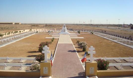 Der französische Militärfriedhof in Tobruk (Libyen) 