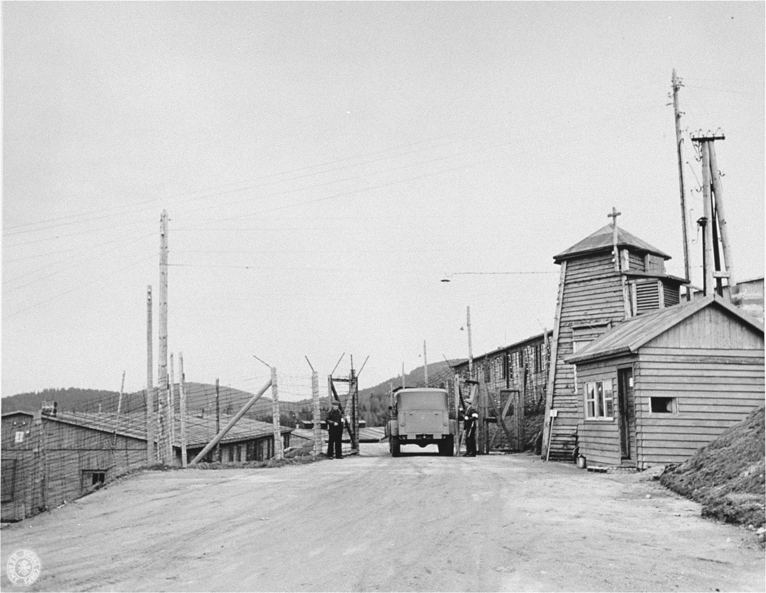 La vue sur le camp : The Natzweiler-Struthof concentration camp. Date : 1944 November 30