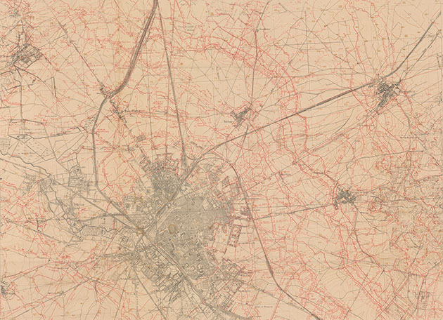 Carte topographique dans son édition du 6 octobre 1918.