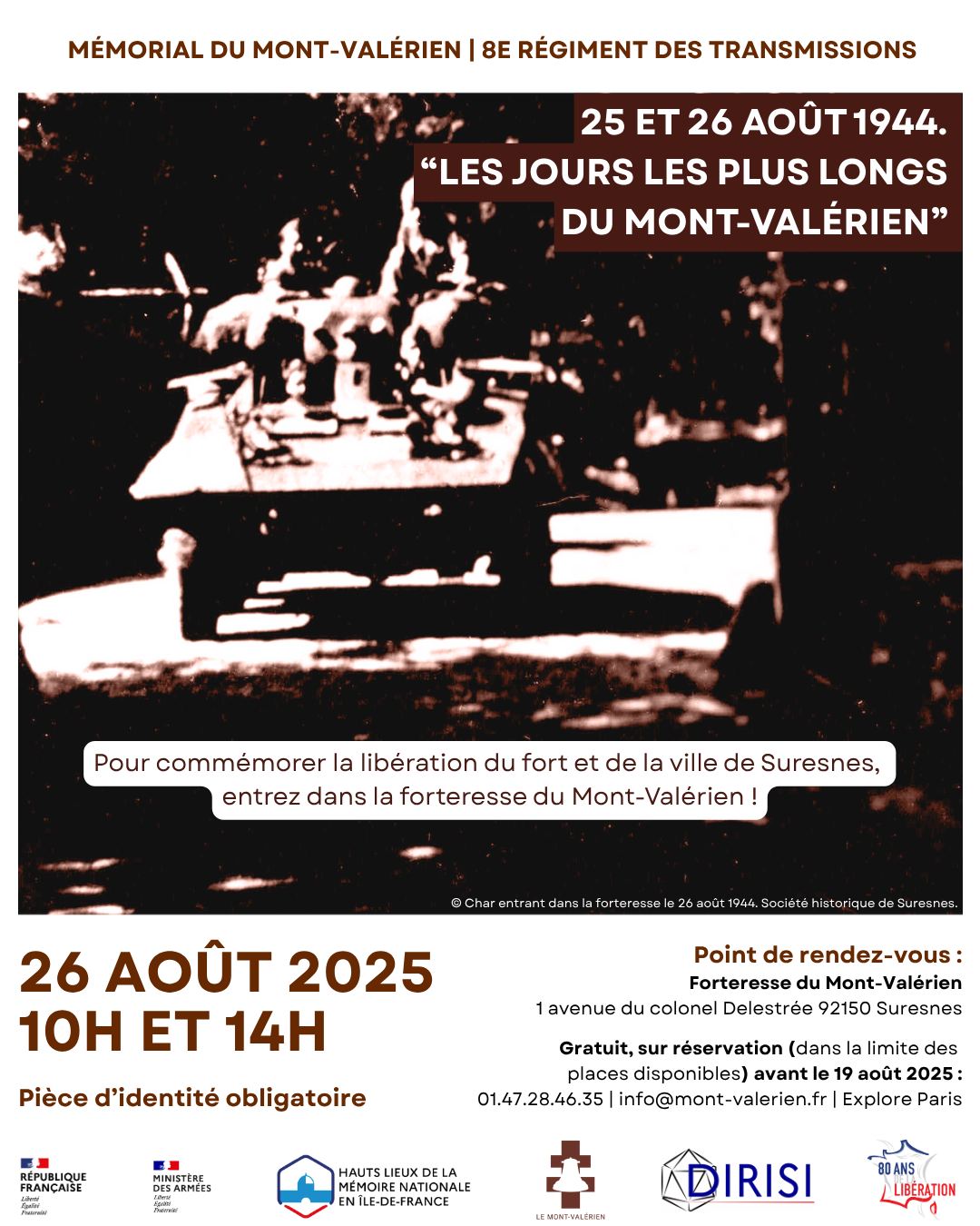  26 août 2025 visite forteresse Mont-Valérien