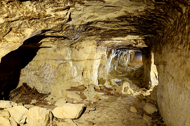 Tunnel allemand sous le Chemin des Dames. © J-P. Batteux