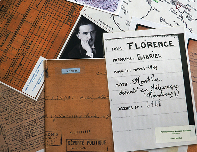 documents d’archives illustrant la déportation d’internés de Montluc vers Neuengamme