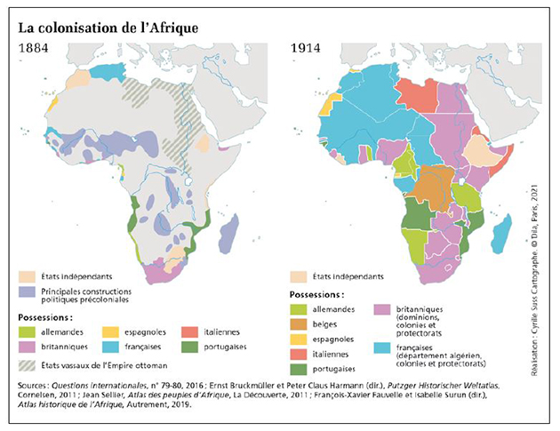 Carte des empires coloniaux