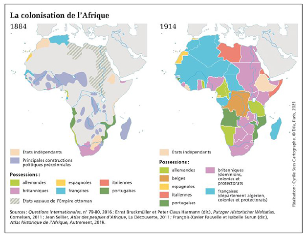 Carte des empires coloniaux