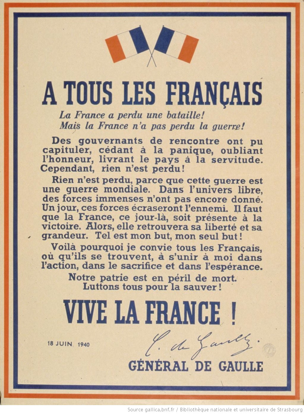 affiche A tous les Français