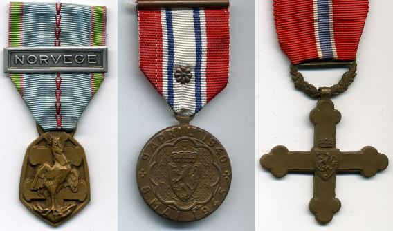 A series of decorations relating to the Norwegian Campaign