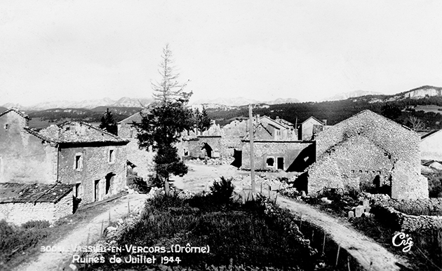 Vassieux-en-Vercors, ruines de juillet 1944. © Collection M. Bleicher