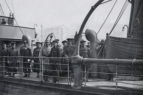 arrivée du général Pershing à Boulogne