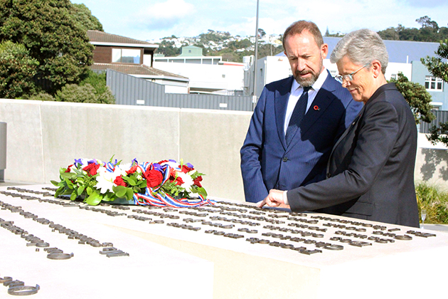 age inauguration mémorial français Nouvelle-Zélande