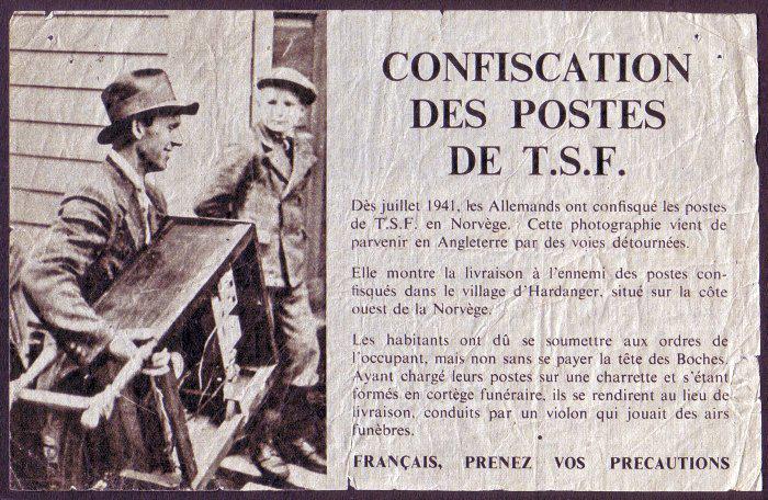 Tract britannique en français diffusé en France par la Royal Air Force, 1941-1942.