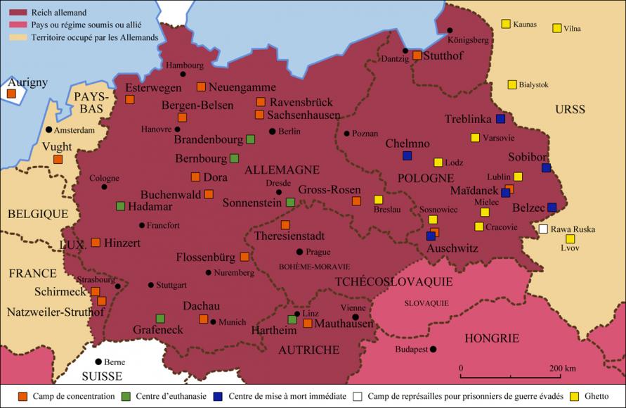 Carte des camps