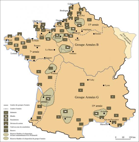 Organisation des troupes terrestres allemandes à la veille du débarquement du 6 juin 1944