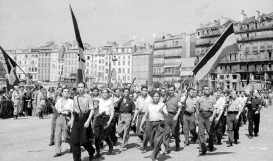 Débarquement de Provence : défilé des troupes après la libération de Marseille