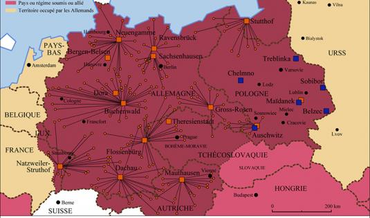 Camps et kommandos en Europe