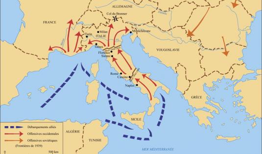 Les opérations en Méditerranée de juillet 1943 à mai 1945