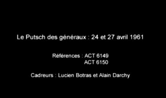 Le putsch des généraux, 21-26 avril 1961