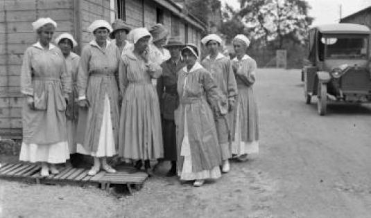 Le Comité civil de secours américain à Blérancourt (Aisne) en octobre 1917