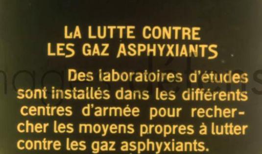 La lutte contre les gaz asphyxiants