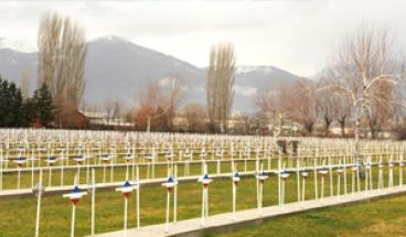 Un espace muséal au cimetière militaire français de Bitola