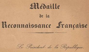 La Médaille de la reconnaissance française célèbre son centenaire