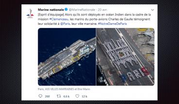 Notre-Dame de Paris : l'hommage des marins du porte-avions Charles de Gaulle
