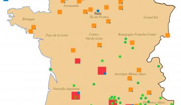 Carte des lieux de mémoire et centres d’accueil pour Harkis et rapatriés d’Algérie
