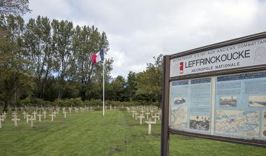 Le Fort des Dunes French national war cemetery at Leffrinckoucke