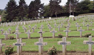 The "Les Chesneaux" national cemetery at Château-Thierry