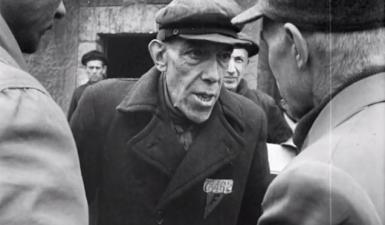 Libération du camp de concentration de Buchenwald, avril 1945. Film muet d'époqu...