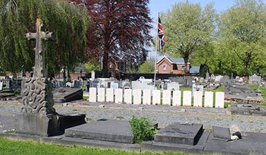 Carré militaire du Commonwealth du cimetière de Dour