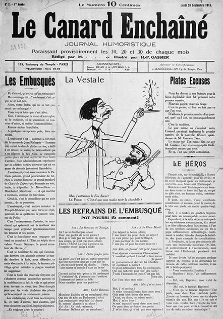 1915 1916 Les deux naissances du Canard enchaîné | Chemins de mémoire