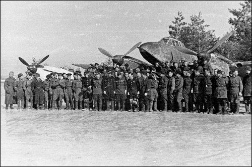 Polotniani-Zavod, der erste Kriegsschauplatz der Einheit 'Normandie', am 22. März 1943. <BR>Quelle: Sammlung des Museums des Ordens der Befreiung
