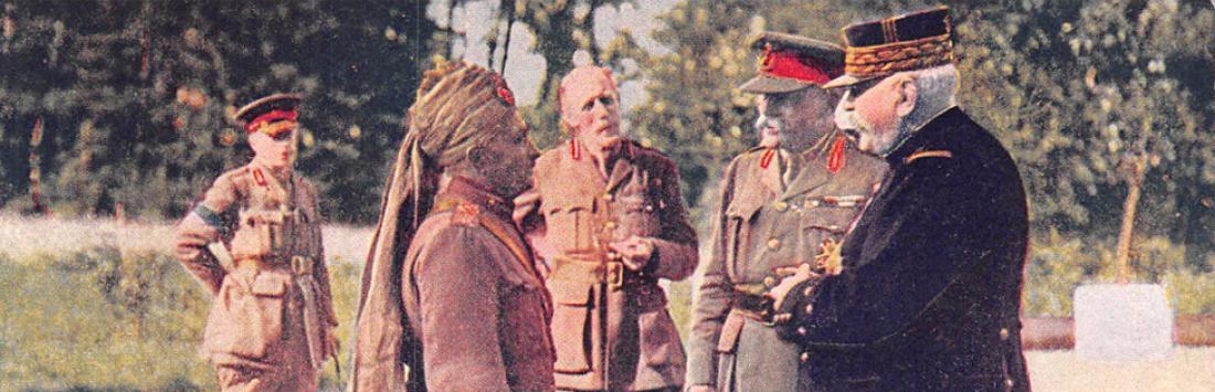 Douglas Haig stellt Pertab Singh General Joffre vor Douglas Haig stellt Pertab Singh General Joffre vor