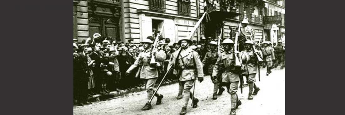 Revue des troupes portugaises à Paris, le 14 juillet 1917