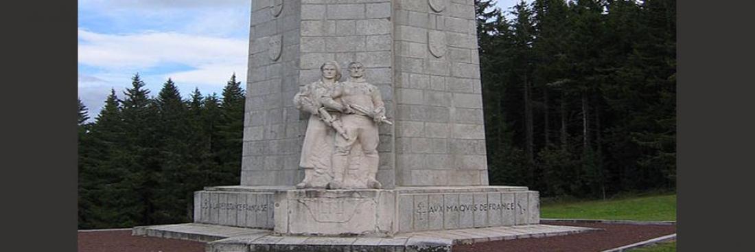 Monument zum Gedenken des Widerstands am Mont Mouchet (Haute Loire, Frankreich).