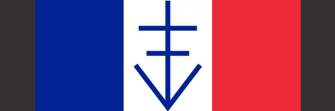 Fahne der Freien Republik Vercors (Juni - Juli 1944). Quelle: Licence Creative Commons.