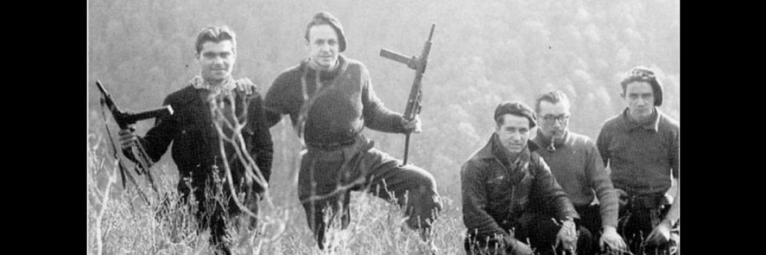 Foto der bewaffneten Kämpfer der Widerstandsgruppen von Neuvic, Winter 1943-1944 