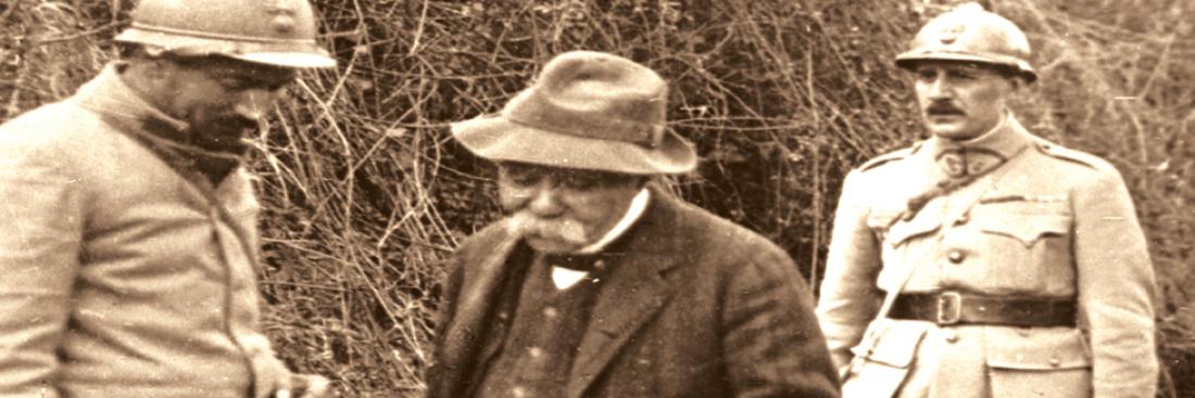 Clemenceau sur le front en 1917