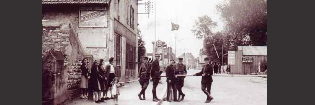 Demarkationslinie, französischer Kontrollposten - 1941 Demarkationslinie, französischer Kontrollposten - 1941