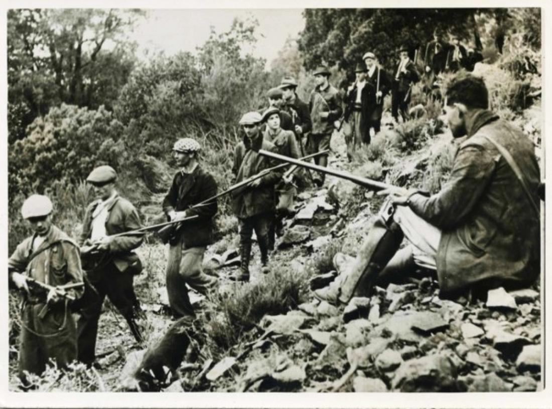 Un groupe de maquisards de la région de Sartene lors de la libération de la Corse en 1943