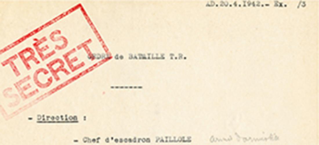 Travaux ruraux order of battle, 20 April 1942.