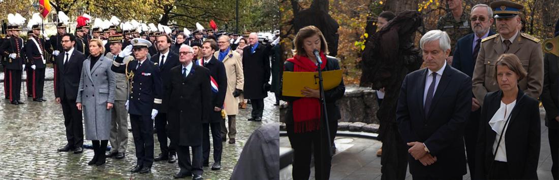 Commemorative ceremony, with the French Ambassador to Belgium