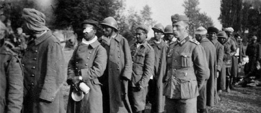 Colonne de tirailleurs sénégalais, avril 1940. © ECPAD