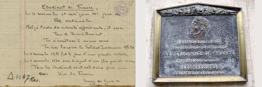 The monument erected in the Luxembourg Garden in Paris in tribute to student resistance fighters