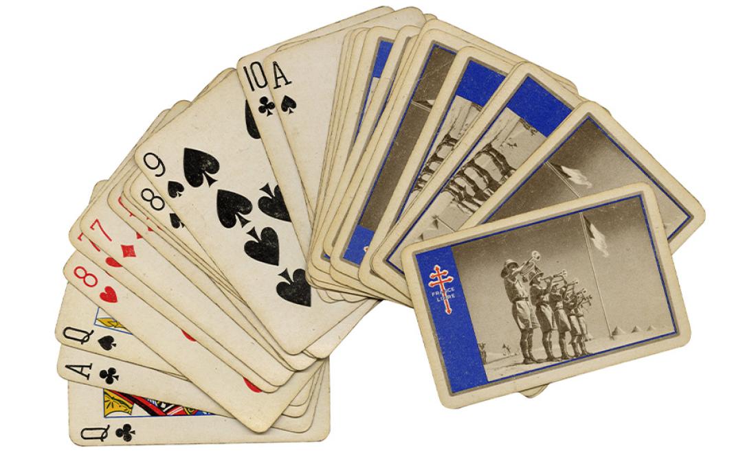 Jeu de cartes « France libre ». © Musée de l’Ordre de la Libération.