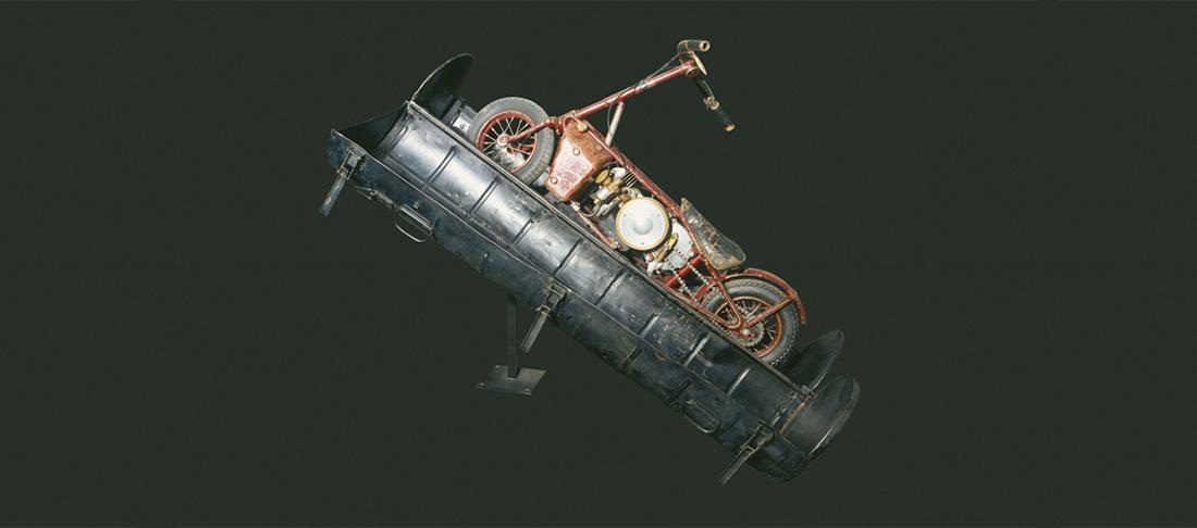Motocyclette pliante « Welbike » d'André Jarrot. © Pascal Segrette/Musée de l'Armée (Dist. RMN-Grand Palais)